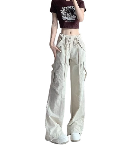 Ascend High-Waist Wide-Leg Trouser — Sand White