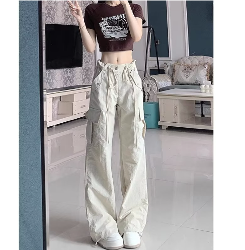 Ascend High-Waist Wide-Leg Trouser — Sand White