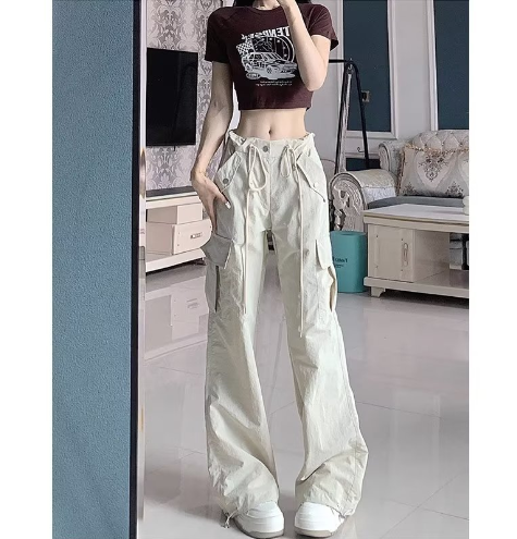 Ascend High-Waist Wide-Leg Trouser — Sand White