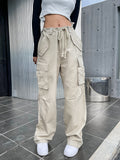 Ascend High-Waist Wide-Leg Trouser — Sand White